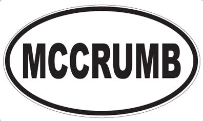 MCCRUMB - Oval Sticker