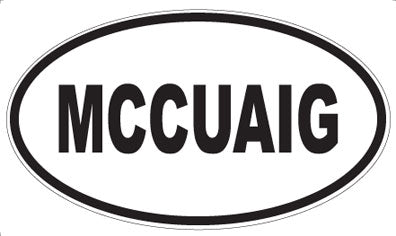 MCCUAIG - Oval Magnet