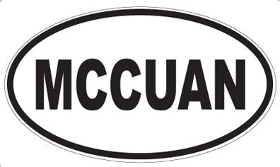 MCCUAN - Oval Sticker