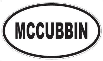MCCUBBIN - Oval Sticker