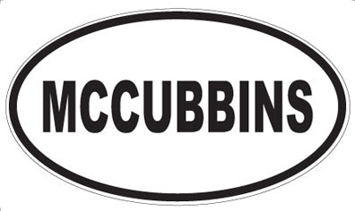 MCCUBBINS - Oval Magnet