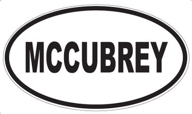 MCCUBREY - Oval Sticker