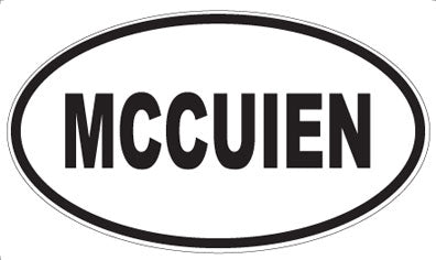 MCCUIEN - Oval Sticker