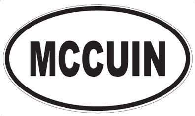 MCCUIN - Oval Sticker