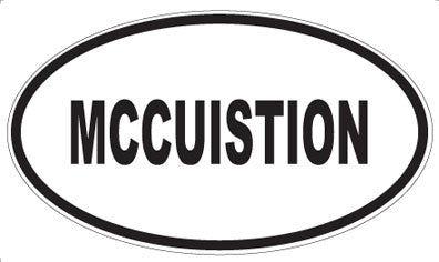 MCCUISTION - Oval Magnet