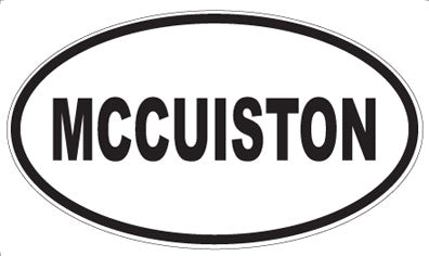 MCCUISTON - Oval Sticker