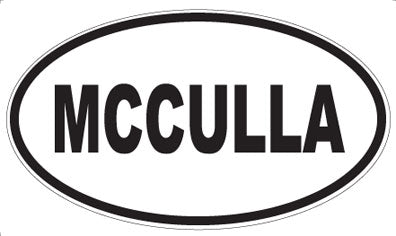 MCCULLA - Oval Sticker