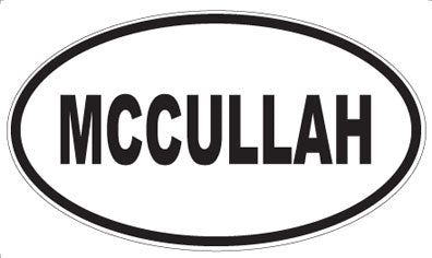 MCCULLAH - Oval Magnet