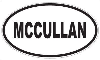 MCCULLAN - Oval Sticker