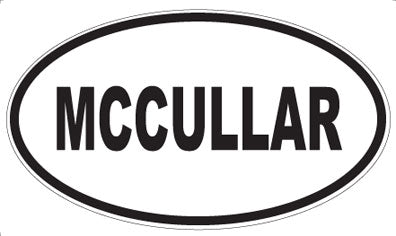 MCCULLAR - Oval Magnet