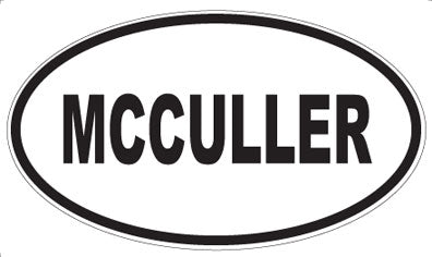MCCULLER - Oval Magnet