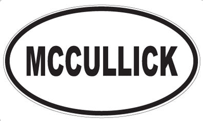 MCCULLICK - Oval Magnet