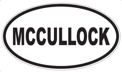 MCCULLOCK - Oval Magnet
