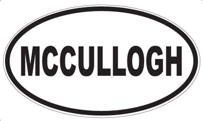 MCCULLOGH - Oval Magnet