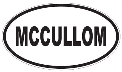 MCCULLOM - Oval Sticker