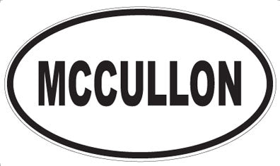MCCULLON - Oval Sticker