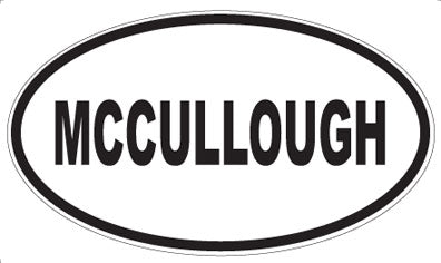 MCCULLOUGH - Oval Sticker