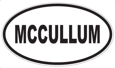 MCCULLUM - Oval Magnet