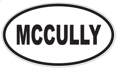 MCCULLY - Oval Sticker