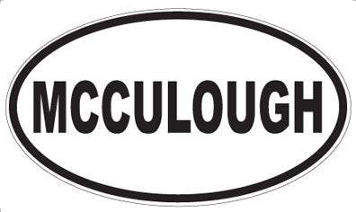 MCCULOUGH - Oval Magnet