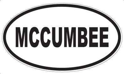 MCCUMBEE - Oval Sticker