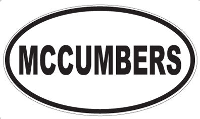 MCCUMBERS - Oval Magnet