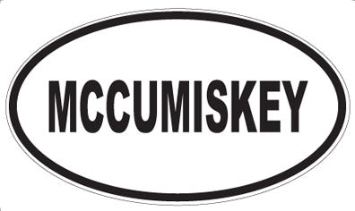 MCCUMISKEY - Oval Magnet