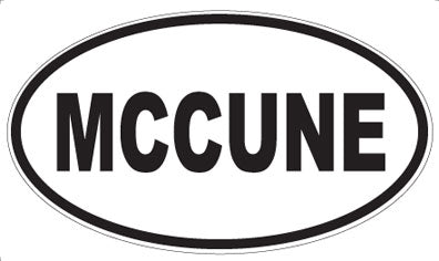 MCCUNE - Oval Sticker