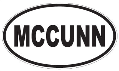 MCCUNN - Oval Magnet