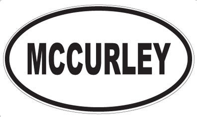 MCCURLEY - Oval Magnet