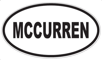 MCCURREN - Oval Magnet
