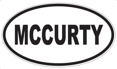 MCCURTY - Oval Magnet