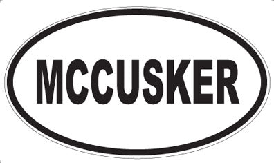MCCUSKER - Oval Magnet