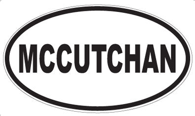 MCCUTCHAN - Oval Sticker
