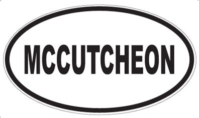 MCCUTCHEON - Oval Magnet