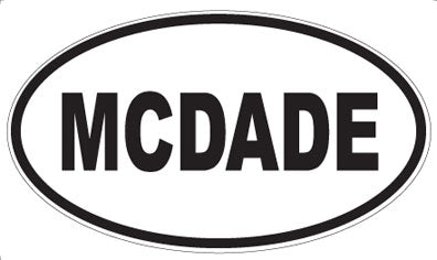 MCDADE - Oval Magnet