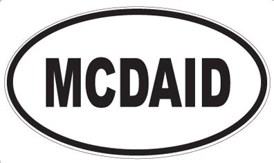 MCDAID - Oval Sticker