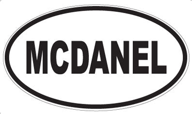 MCDANEL - Oval Sticker