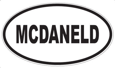 MCDANELD - Oval Magnet