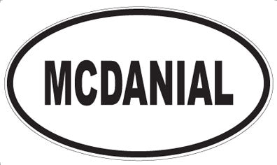 MCDANIAL - Oval Magnet