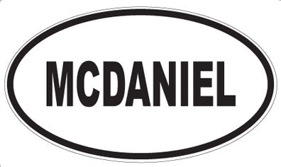 MCDANIEL - Oval Magnet