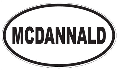 MCDANNALD - Oval Sticker