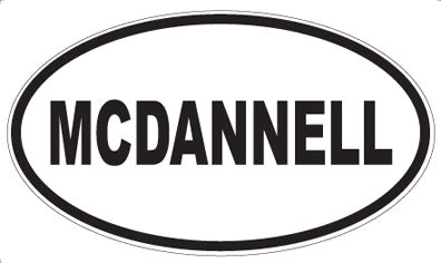 MCDANNELL - Oval Sticker