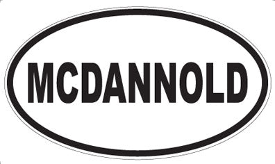 MCDANNOLD - Oval Sticker