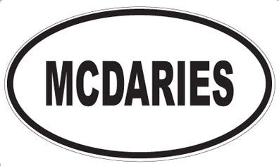 MCDARIES - Oval Sticker