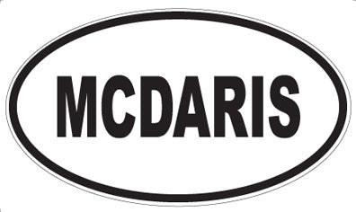 MCDARIS - Oval Sticker