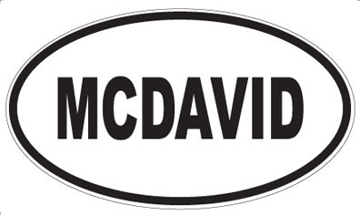 MCDAVID - Oval Sticker