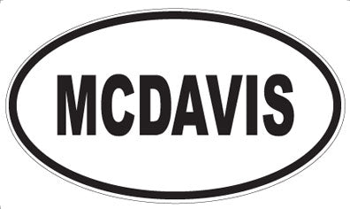MCDAVIS - Oval Magnet