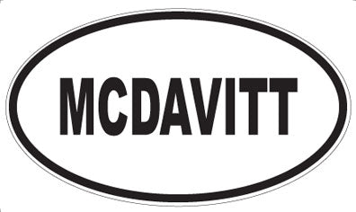 MCDAVITT - Oval Sticker