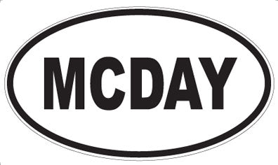 MCDAY - Oval Sticker